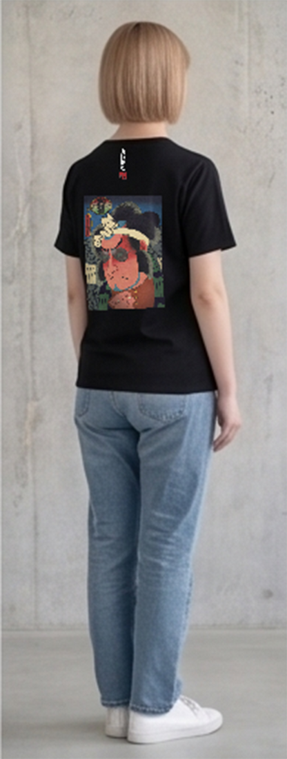 鱶七×サングラス Tシャツ 黒