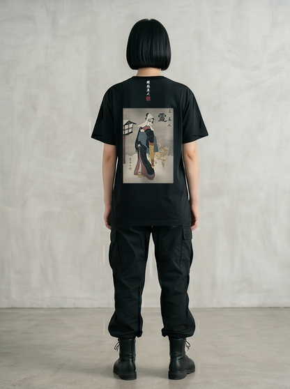 眼鏡美人×サングラス Tシャツ 黒