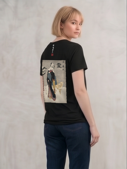 眼鏡美人×サングラス Tシャツ 黒