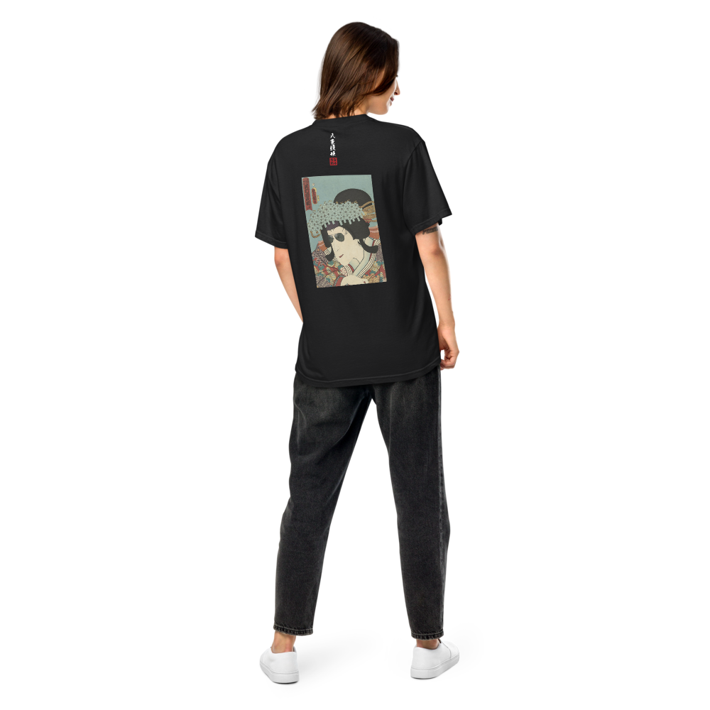 八重垣姫×サングラス Tシャツ 黒