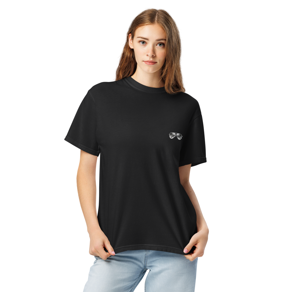 伝吉×サングラス Tシャツ 黒