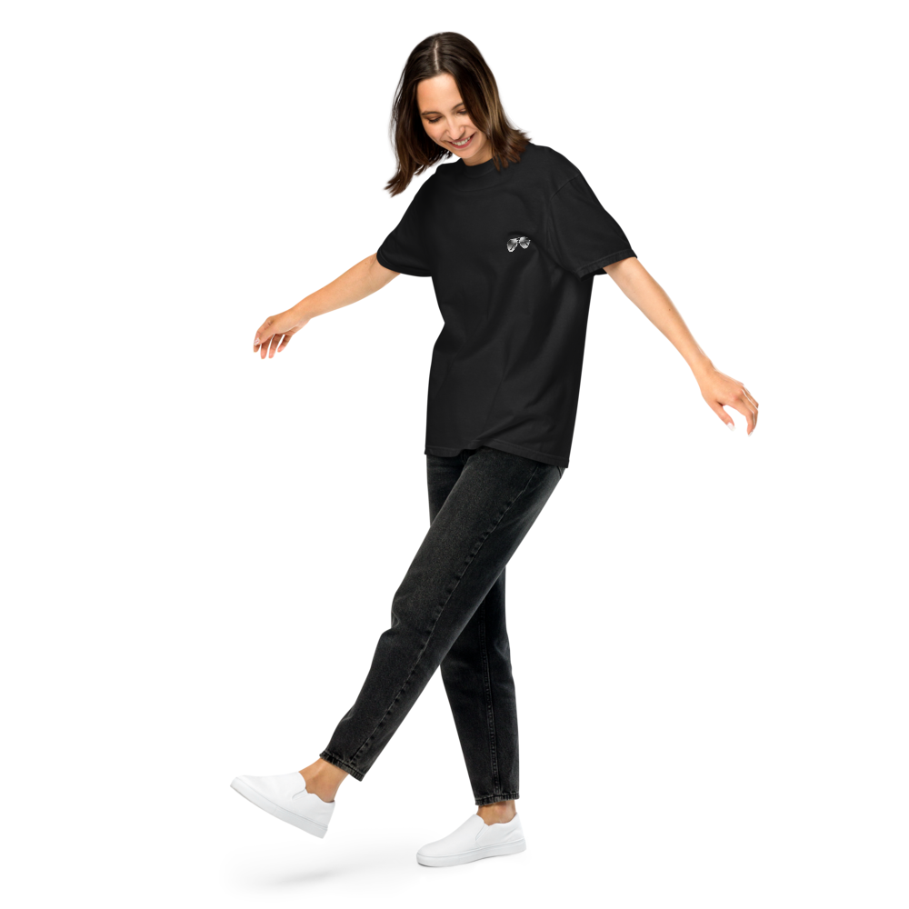 伝吉×サングラス Tシャツ 黒