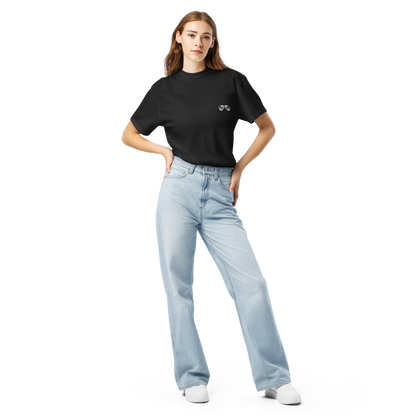 眼鏡美人×サングラス Tシャツ 黒