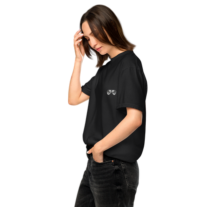 眼鏡美人×サングラス Tシャツ 黒