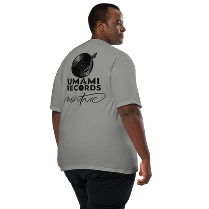 "The Shades" Tシャツ — MONTNIC × UMAMI TEXTILE 白/グレー