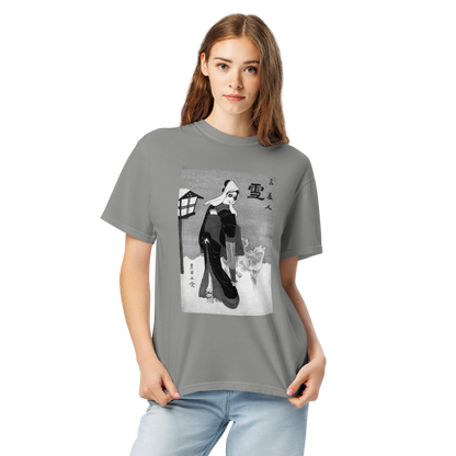 "The Shades" Tシャツ — MONTNIC × UMAMI TEXTILE 白/グレー