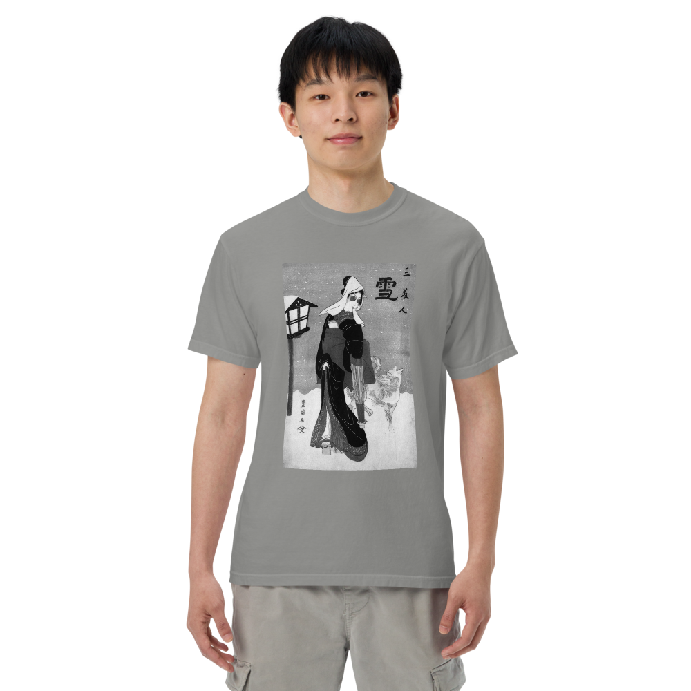 "The Shades" Tシャツ — MONTNIC × UMAMI TEXTILE 白/グレー