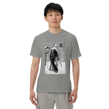 "The Shades" Tシャツ — MONTNIC × UMAMI TEXTILE 白/グレー