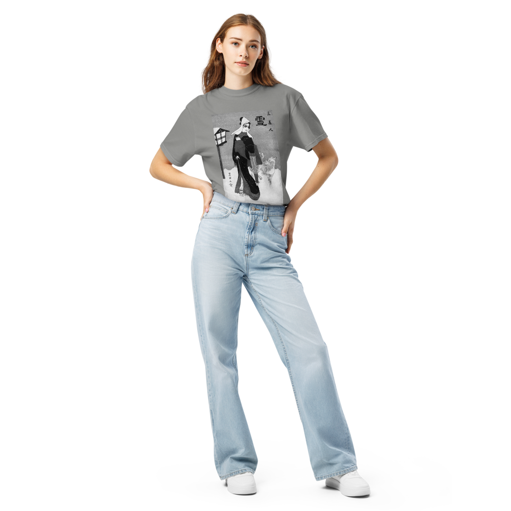 "The Shades" Tシャツ — MONTNIC × UMAMI TEXTILE 白/グレー
