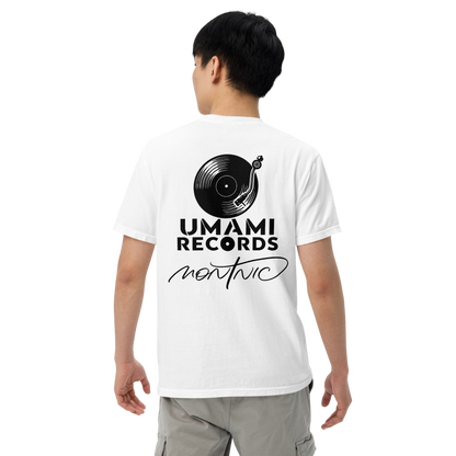 "The Shades" Tシャツ — MONTNIC × UMAMI TEXTILE 白/グレー