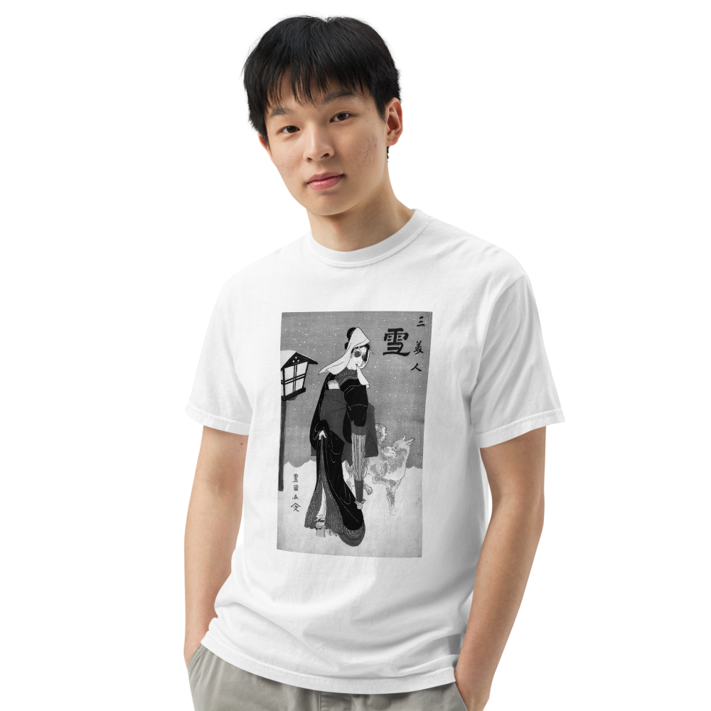 "The Shades" Tシャツ — MONTNIC × UMAMI TEXTILE 白/グレー