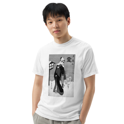 "The Shades" Tシャツ — MONTNIC × UMAMI TEXTILE 白/グレー