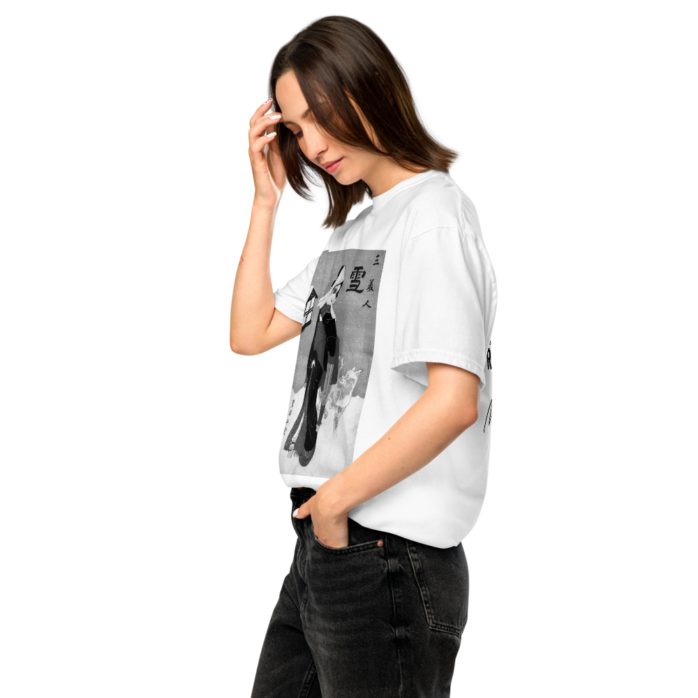 "The Shades" Tシャツ — MONTNIC × UMAMI TEXTILE 白/グレー