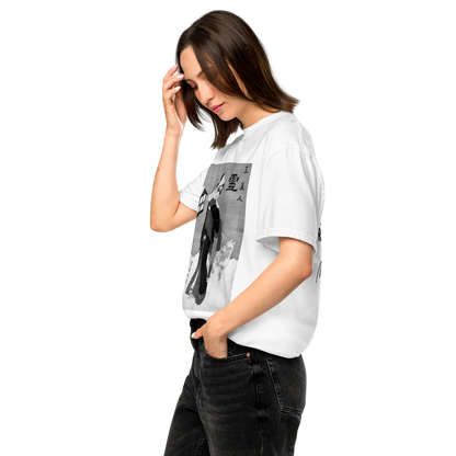 "The Shades" Tシャツ — MONTNIC × UMAMI TEXTILE 白/グレー
